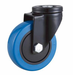 Mid duty Blue PVC Bolt Hole  caster