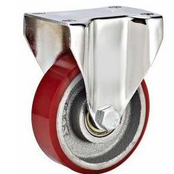 Mid duty Iron core PU Rigid caster