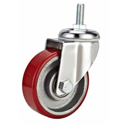 Mid duty Iron core PU Screw caster