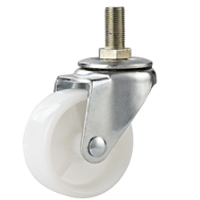 Black/White PP Screw stem caster