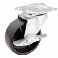 Black/White PP Plate With side brake caster