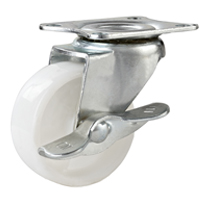 Black/White PP Plate With side brake caster