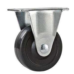 Black Rubber Rigid caster
