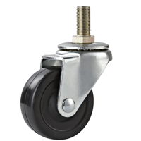 Black Rubber Screw caster