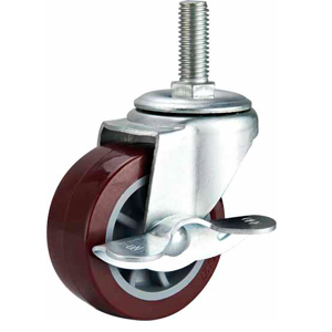 PU Screw W/side brake caster