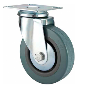 Grey rubber/PVC Swivel caster