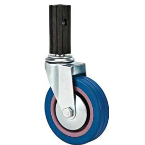 Grey rubber/PVC Screw W/Nylon sleeve caster