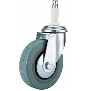 Grey rubber/PVC Stem W/sleeve caster