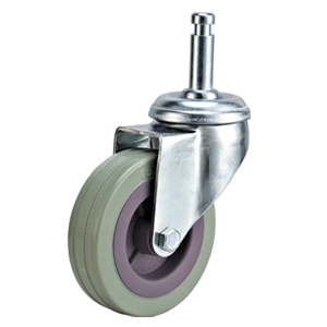 Grey rubber/PVC Stem caster