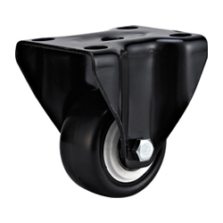 Black PU/PVC Rigid caster