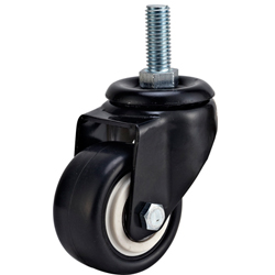 Black PU/PVC Screw caster
