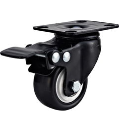 Black PU/PVC Plate W/brake caster