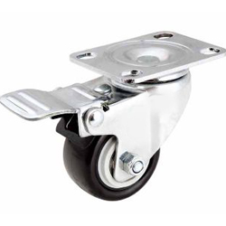 Black PU/PVC Plate W/brake caster