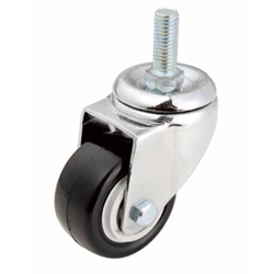 Black PU/PVC Plate Screw caster