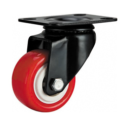 Red PU/PVC Swivel caster