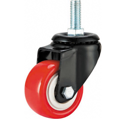 Red PU/PVC Screw caster