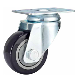 Mid duty Black PVC Swivel caster