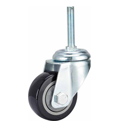 Mid duty Black PVC Screw caster